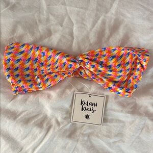 Kulani Kinis twist bandeau bikini top astro pop size small